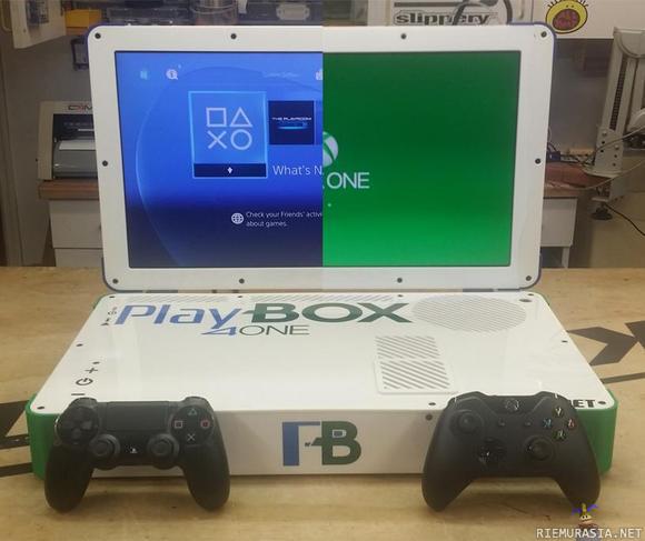 Playbox 4 one - Playstation 4 ja Xbox one yhdistettynä läppärimäisenä pakettina.