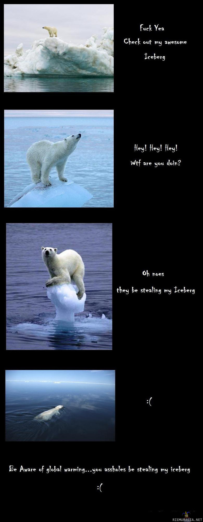 Global warming iceberg - Voi jääkarhua =(