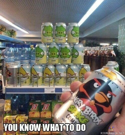 Angry Birds - Tiedät mitä pitää tehdä