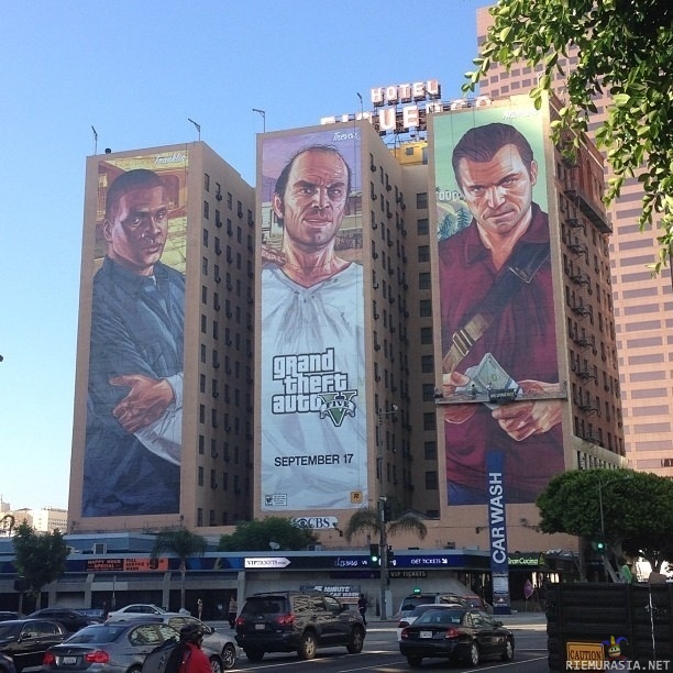 GTA V mainos  - Sijaitsee Los Angelesissa.