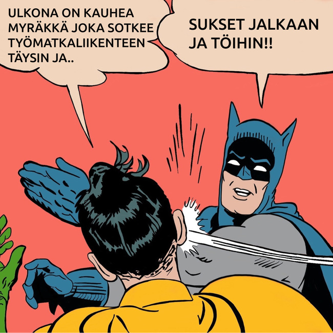 Batman ja lumimyräkkä - Oma lisäykseni päivän puheenaiheeseen.