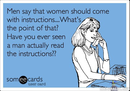 Women with instructions.