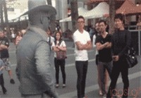 Sir.. No touching the statues
