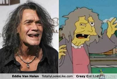 Van Halen ja Simpsonien kissamummo - Yhdennäköisyys on silmiinpistävä.