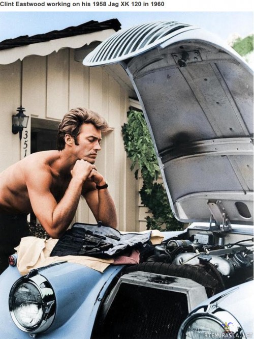 Clint Eastwood vuonna 1960 - Historillisia kuvia, Clint ja vuoden 1958 Jaguar XK120