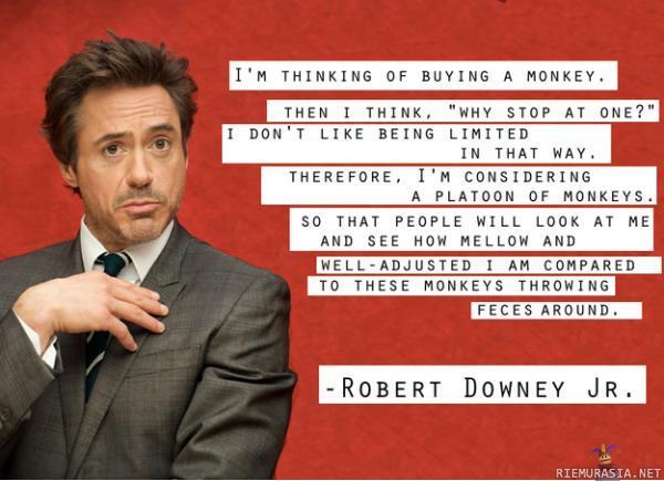 Robert Downey Jr:n ajatuksia