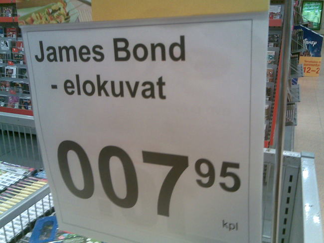 Bond elokuvat :D - 007,95 € - Citymaretissa :D