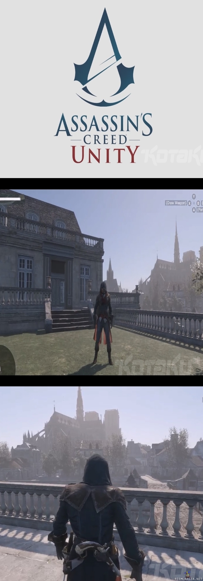 Assassin&#039;s Creed: Unity - Lisää kuvia täältä http://kotaku.com/leaked-images-reveal-one-of-this-falls-two-assassins-1547111652