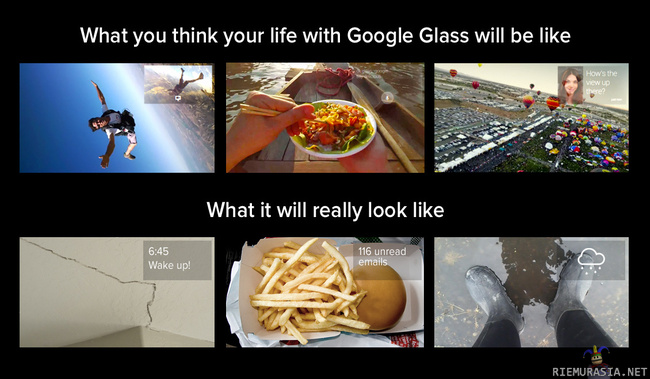 Google Glass - Ad vs. Reality