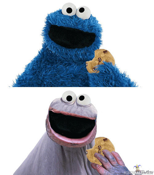 Cookie monster ilman karvoja