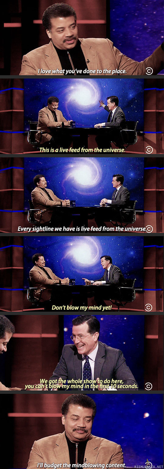 Neil deGrasse Tyson & Stephen Colbert - Neil deGrasse Tyson järisyttää Stephen Colbertin mieltä