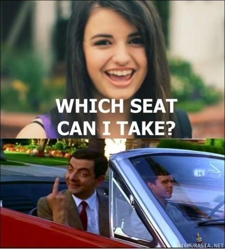 Which Seat Can I Take?