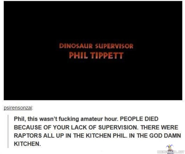 God dammit Phil - You had one job.