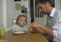 Father Steals Baby's Flan..twice