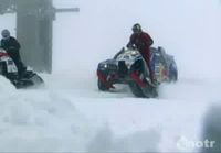 VW Race Touareg VS Snowmobiles