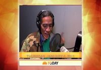 Ted Williams (homeless man with golden radio voice) opens the Today Show