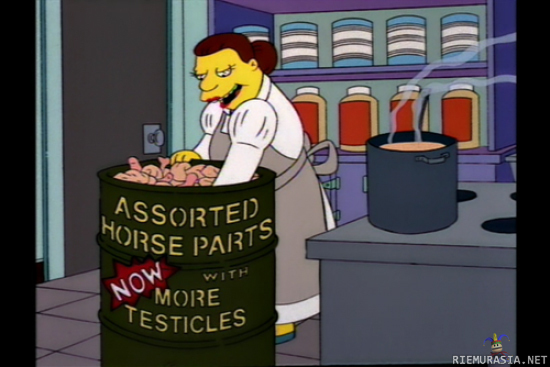 Simpsonit mukana hevoslihakohussa vuodesta 1994