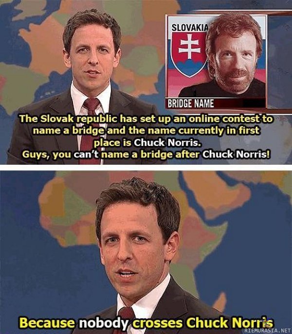 Nobody can cross Chuck Norris