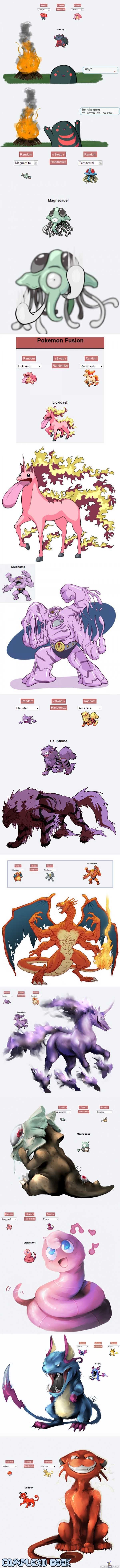 Pokémon fuusioita - Tässä pitää tietää http://pokemon.alexonsager.net/ ja http://www.riemurasia.net/kuva/Vajukki/122562