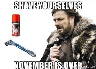 Movember - It&#039;s over now.