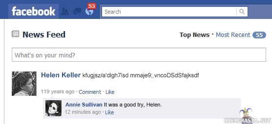 Helen Keller Facebookissa