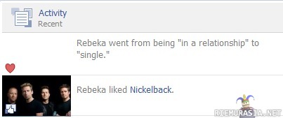 Rebeka liked nickelback