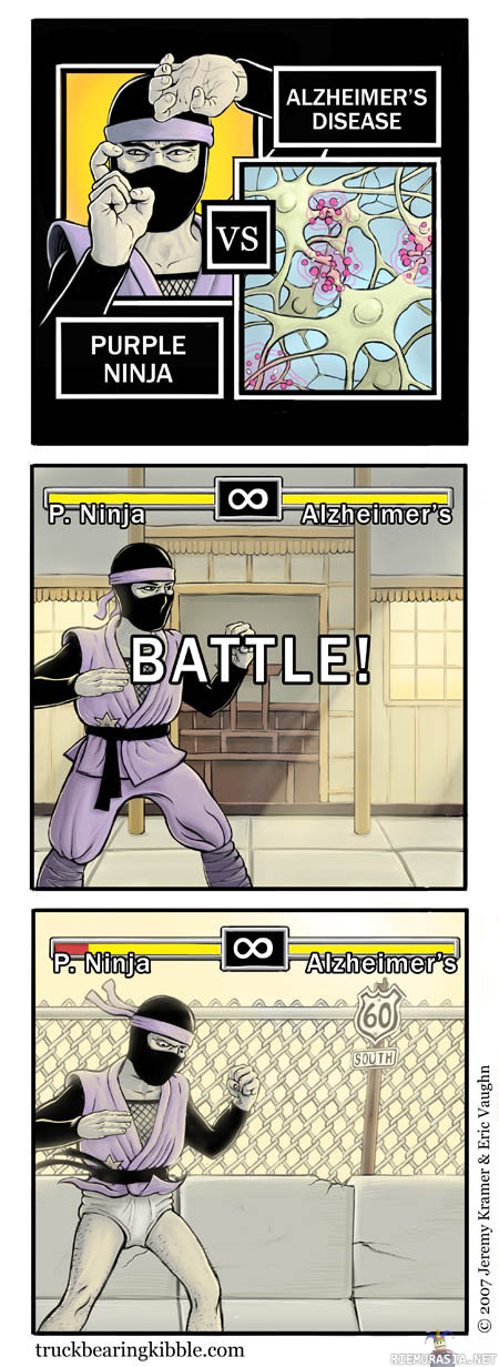 Purple ninja vs Alzheimerin tauti - Tiukin kamppailu miesmuistiin