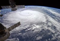 Hurrikaani Gonzalo avaruusasemalta kuvattuna