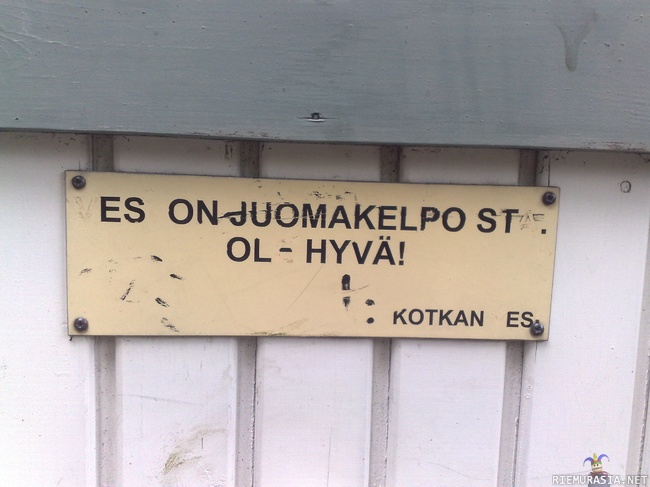 Juomakelpost - Es, olkaa hyvä!