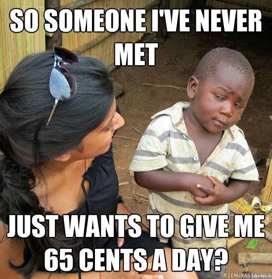 Skeptical 3rd world kid